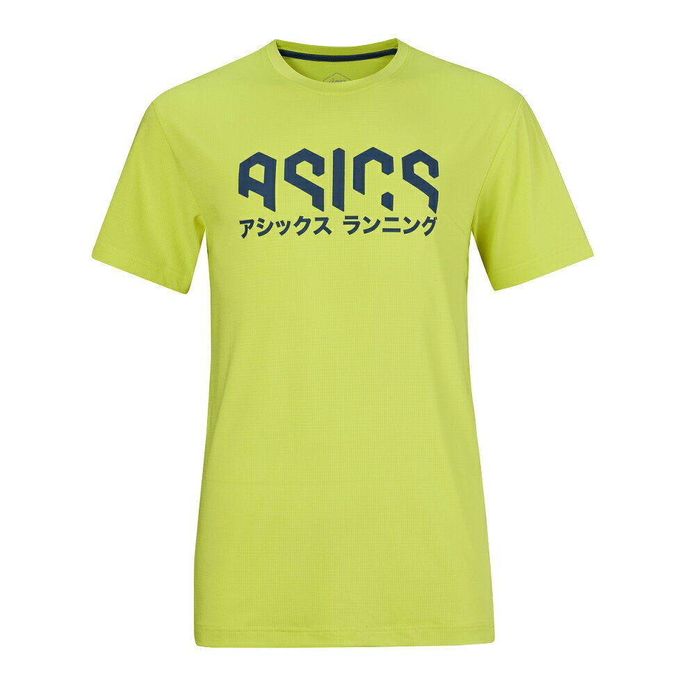 Asics 亞瑟士 短袖上衣 男款 跑步 田徑 短袖 上衣 2011D034-750 黃色