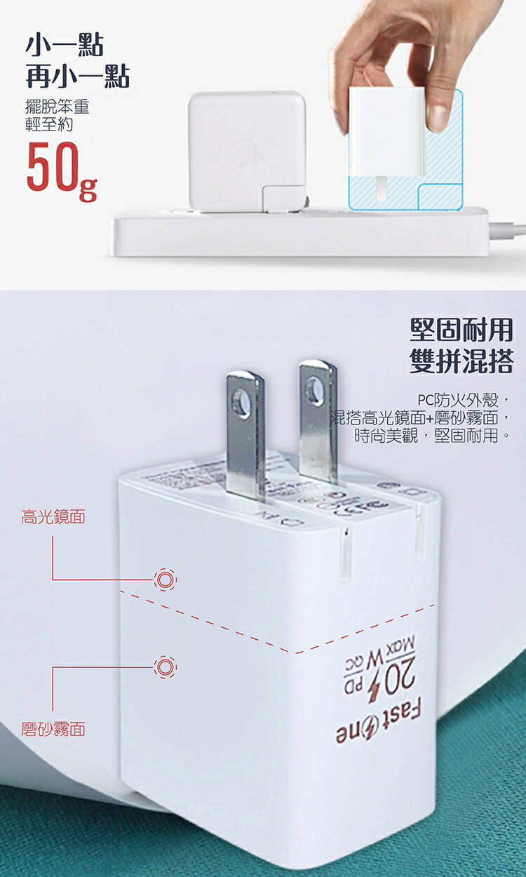 SEEHOT Fast One PD快充 單孔Type-C 3A/20W強電流 充電時間快一倍 快充安全不傷機芯【領券滿額再折千12/31止】 8