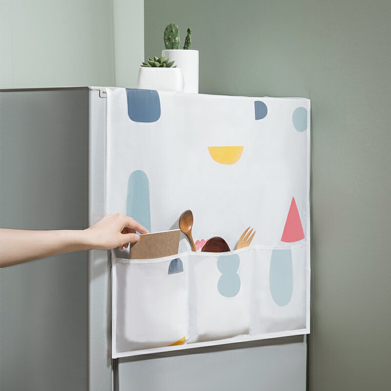 防水冰箱蓋布防塵罩冰箱罩蓋巾家用冰柜頂掛袋冰箱套收納袋