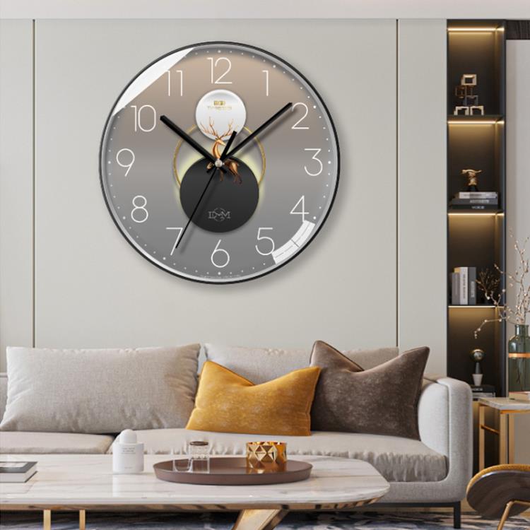 免運 鐘錶掛鐘客廳家用時尚時鐘靜音光影掛墻現代簡約掛錶石英鐘免打孔