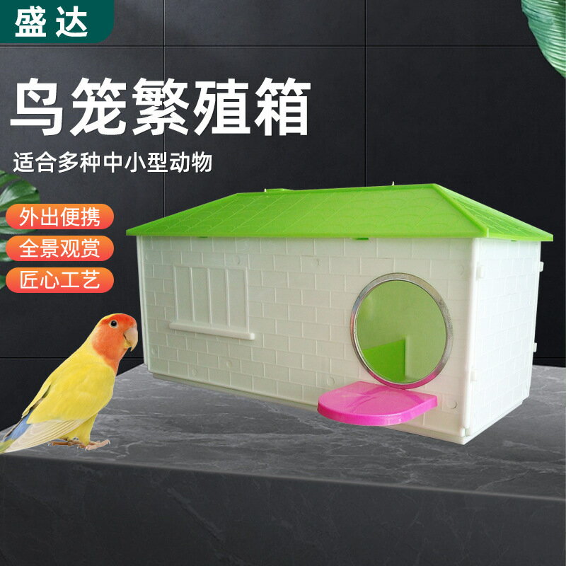 【大號繁殖箱】鳥窩 鳥巢 鳥籠 虎皮鸚鵡 小鳥房子 鳥屋 塑膠材質 通風透氣 易於清潔 掛式設計 適閤中小型鸚鵡 繁殖專用
