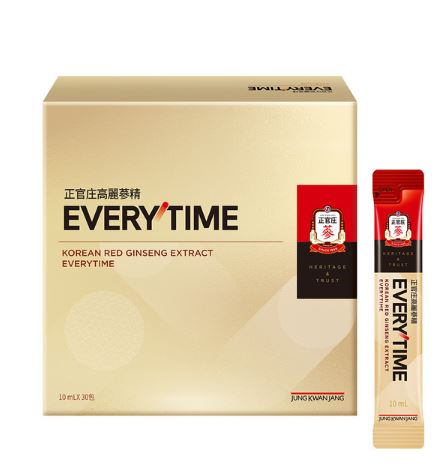 附禮品袋》正官庄 高麗蔘精EVERYTIME 精緻禮盒 10ml/30入 原廠公司貨(新舊包裝隨機出貨)