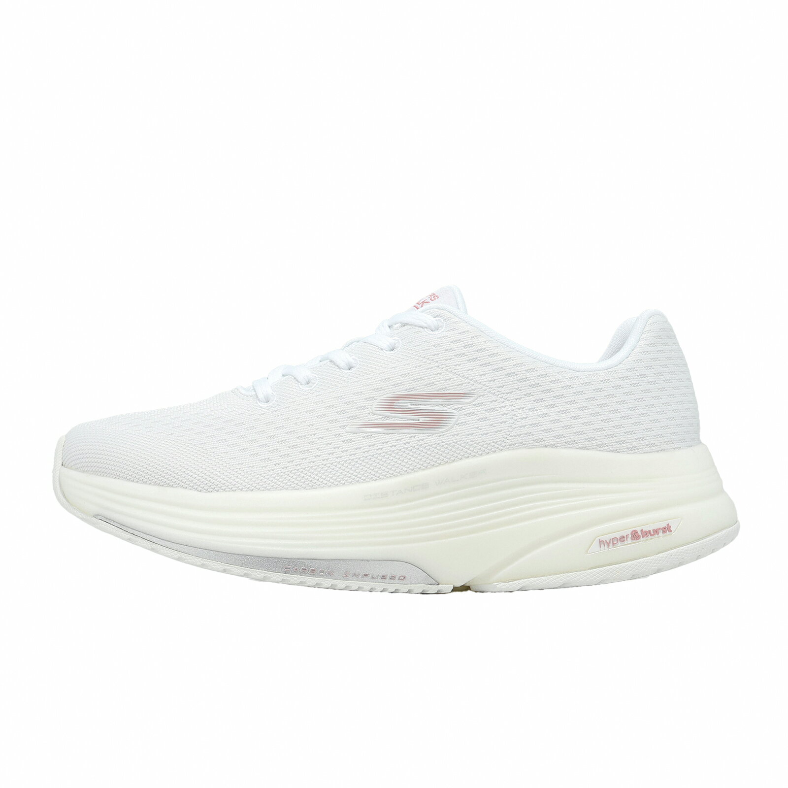 Skechers 健走鞋 Go Walk Distance Walker 女鞋 白 粉 碳板 125028WPK