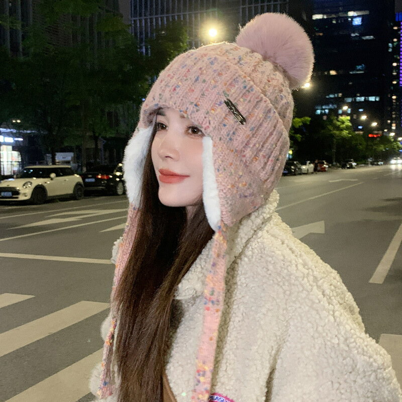 【巴黎精品】現貨秒發 護耳帽保暖帽毛帽-毛球秋冬保暖防風女帽子5色a1dk49