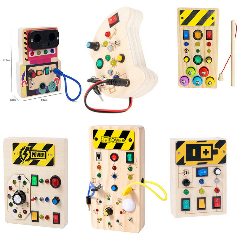 顯微鏡 工業電子顯微鏡 高畫質顯微鏡 PCB檢測放大鏡兒童益智早教玩具木質開關電源LED燈忙碌板忙碌燈玩具批發