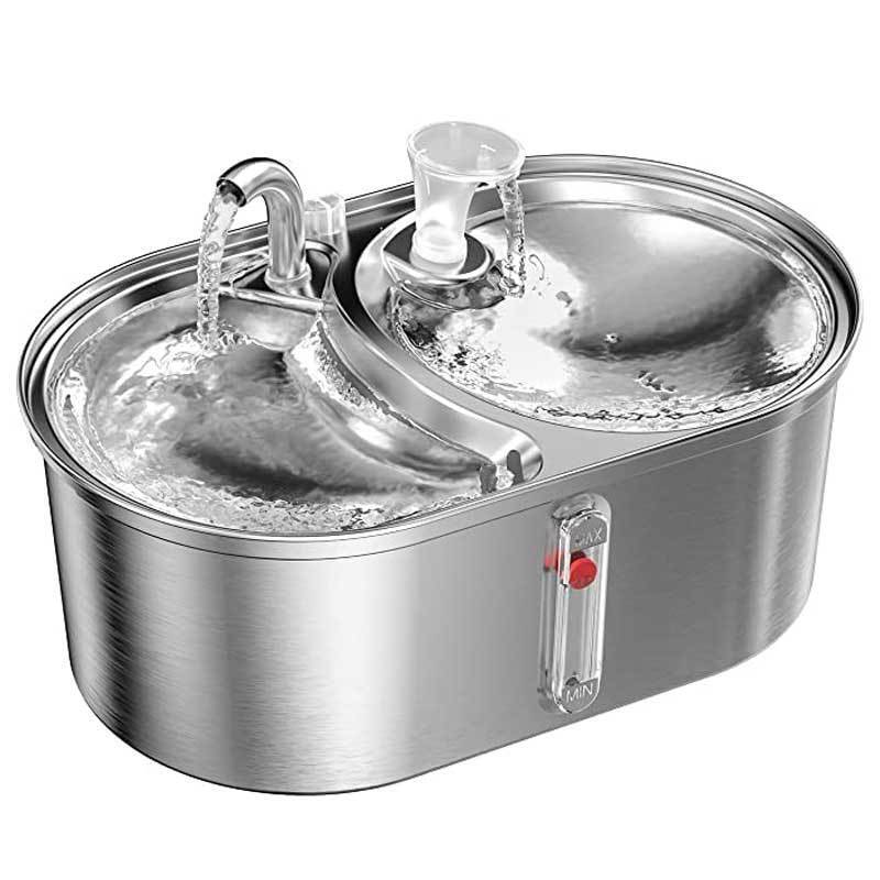 可開發票 免運 新款貓咪飲水機304不銹鋼寵物自動噴泉貓咪小狗智慧餵食碗喝水器