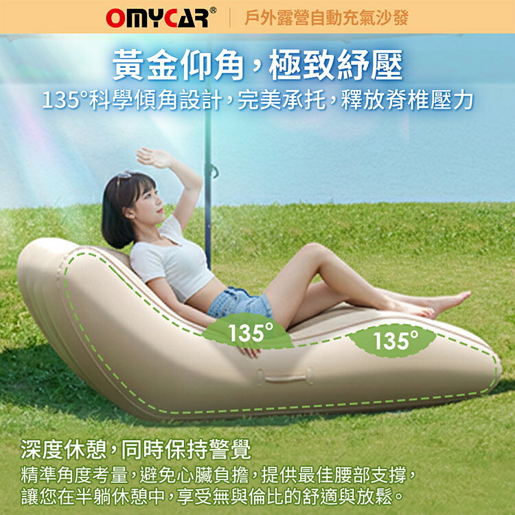 【OMyCar】戶外露營自動充氣沙發(電動充氣沙發/露營沙發/車宿充氣床/快速抽充/居家戶外兩用沙發) 7