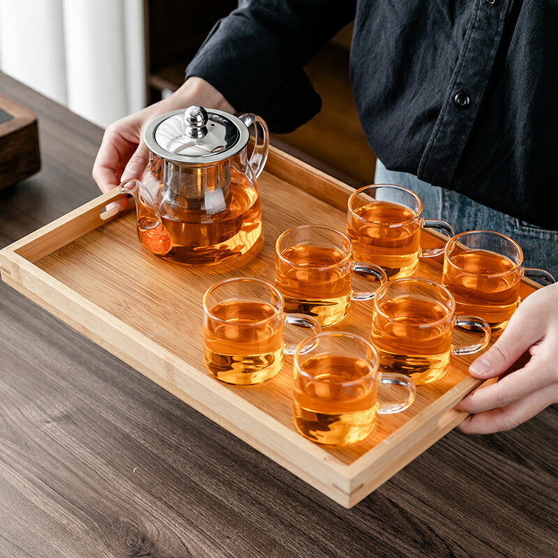 玻璃茶具小套日式耐熱套裝家用茶道簡約會客功夫茶壺茶杯茶海蓋碗