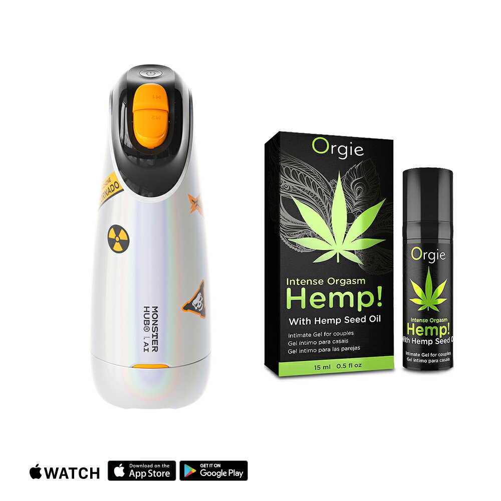 SISTALK 怪獸集合創新AI智能絢風杯-賽博炫銀✖ Orgie 大麻籽油快感增強液 15ml