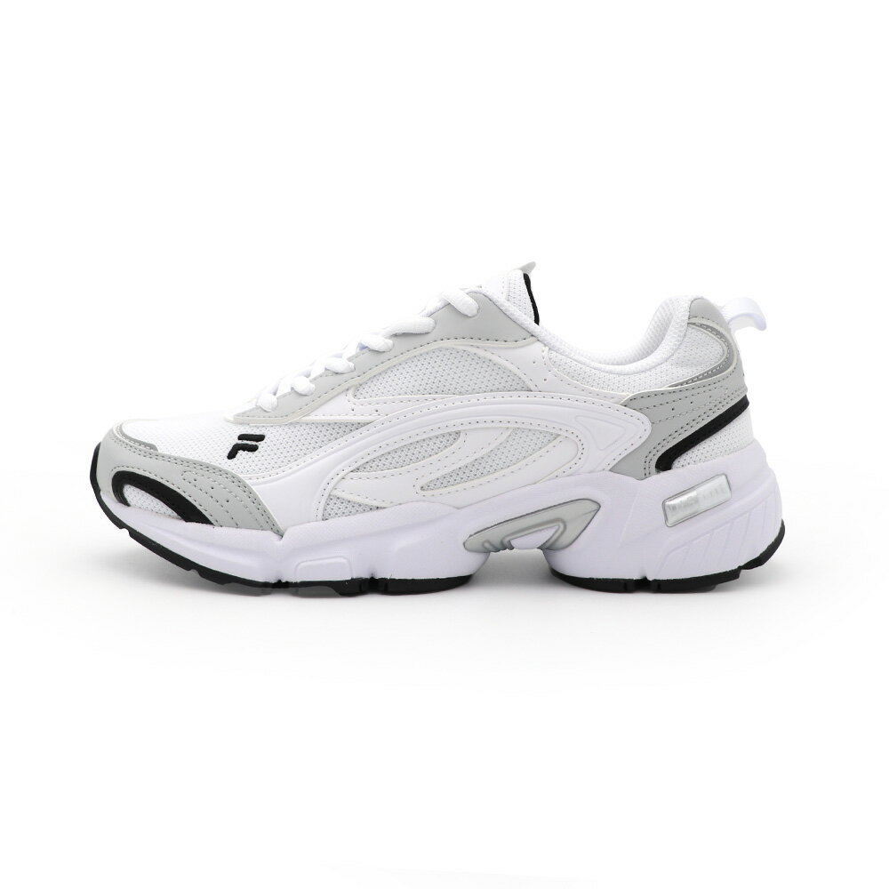 【全館滿額折】 FILA TAURUS v3 LITE 白灰 休閒 皮革 慢跑 運動鞋 女款 J2985【新竹皇家4-J036Z-102】