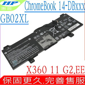 HP GB02XL 電池 適用惠普 X360 11 G2 EE 電池,Chromebook 14-DB系列,14-DB0004NO,14-DB0006AU,HSTNN-IB8W