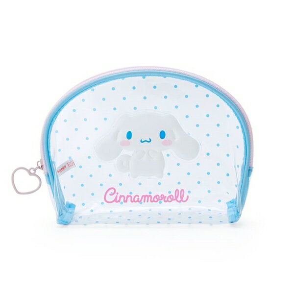 【震撼精品百貨】大耳狗 Cinnamoroll~日本三麗鷗Sanrio大耳狗 餃形透明化妝包 (點點款)*93551