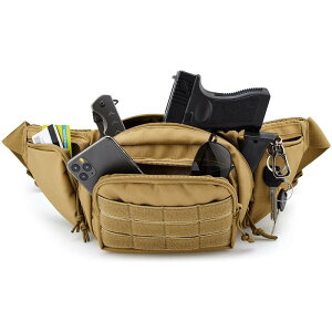新款戶外戰術多功能收納腰包 男士運動野外軍迷包 隱形掛腰槍包