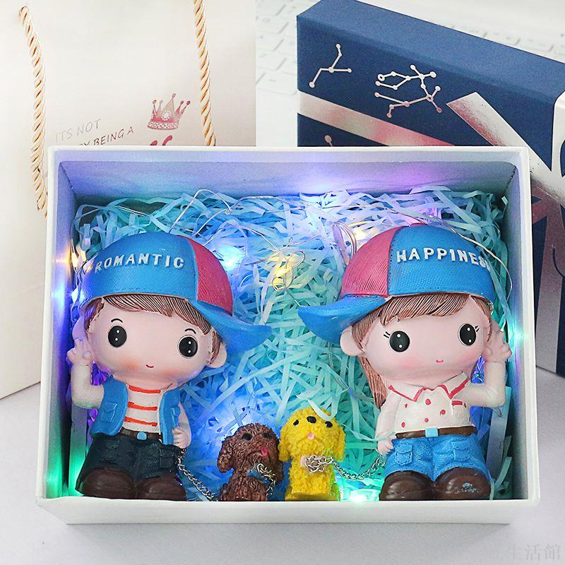 七夕聖誕節生日禮物女生送同學閨蜜男生朋友老公情侶少女房間擺件
