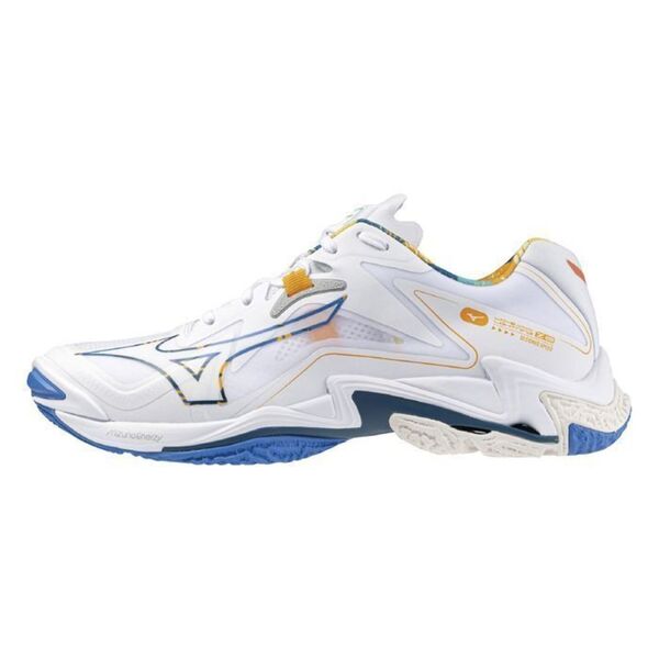 Mizuno Wave Lightning Z8 [V1GA240056] 男 排球鞋 訓練 包覆 止滑 緩震 白藍黃