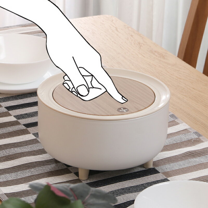 桌面垃圾桶小創意網紅可愛茶幾桌上收納輕奢圾圾帶蓋客廳迷你家用