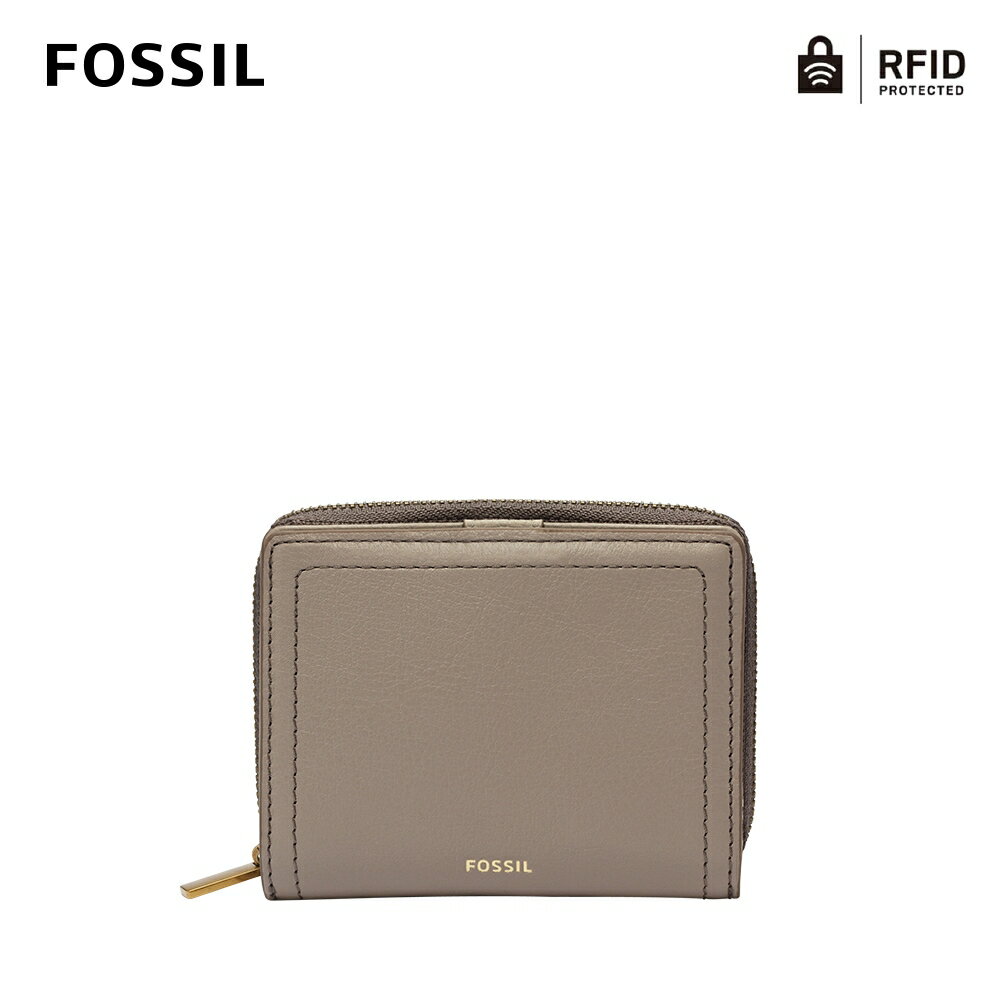 送禮首選★FOSSIL Logan 迷你多功能真皮RFID防盜短夾-米灰色 SL7923788【美國時尚品牌】 附防塵袋+提袋【全館滿額折價★FOSSIL全系列包夾送美妝蛋】