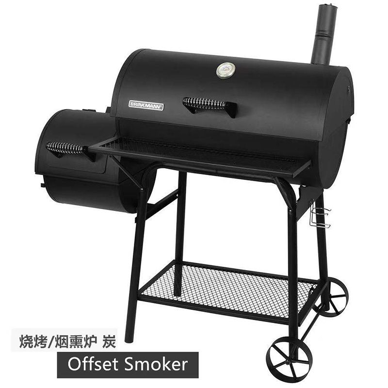全館免運 燒烤爐 美式戶外木炭燒烤爐煙燻爐炭燒烤爐帶蓋CHARCOAL GRILL SMOKER