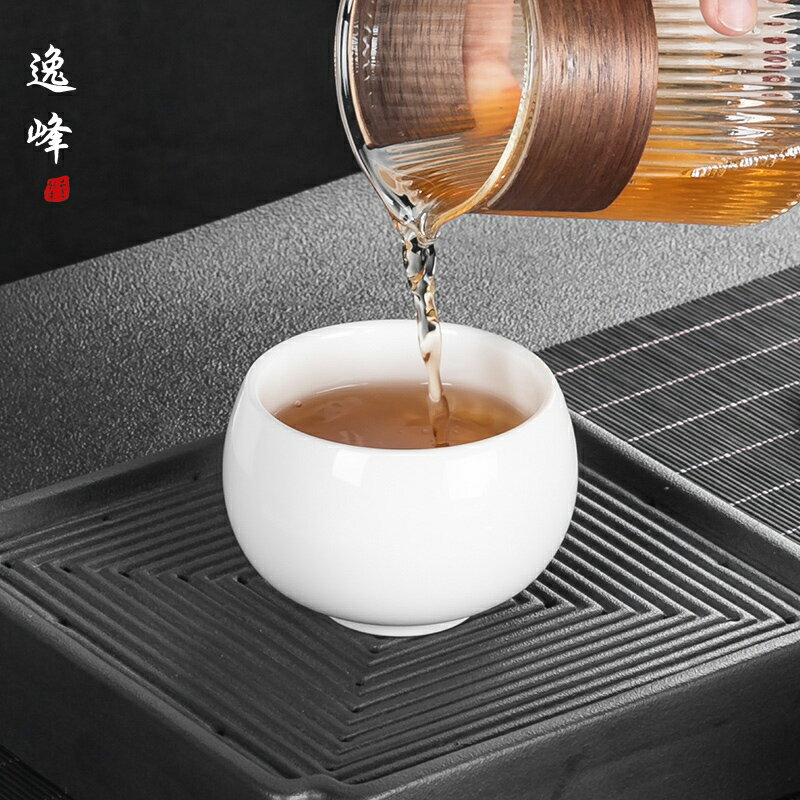 逸峰德化白瓷主人盞品茗杯茶具創意功夫陶瓷家用個人茶杯建盞中式