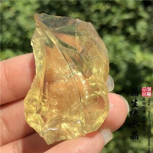 天然檸檬晶黃水晶原石原礦教學標本礦物晶體實物圖可選