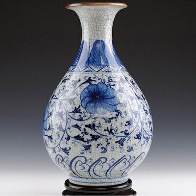 現貨+預購陶瓷花瓶青花瓷瓷器擺件-仿古彩裂紋古玩擺設居家擺飾6