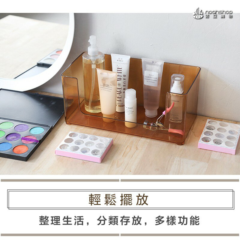 防疫必備 壓克力桌面整理盒 懶角落 浴室 廚房 透明 儲物盒 化妝品 梳妝台 辦公桌面 收納盒 消毒 清潔 殺菌 4