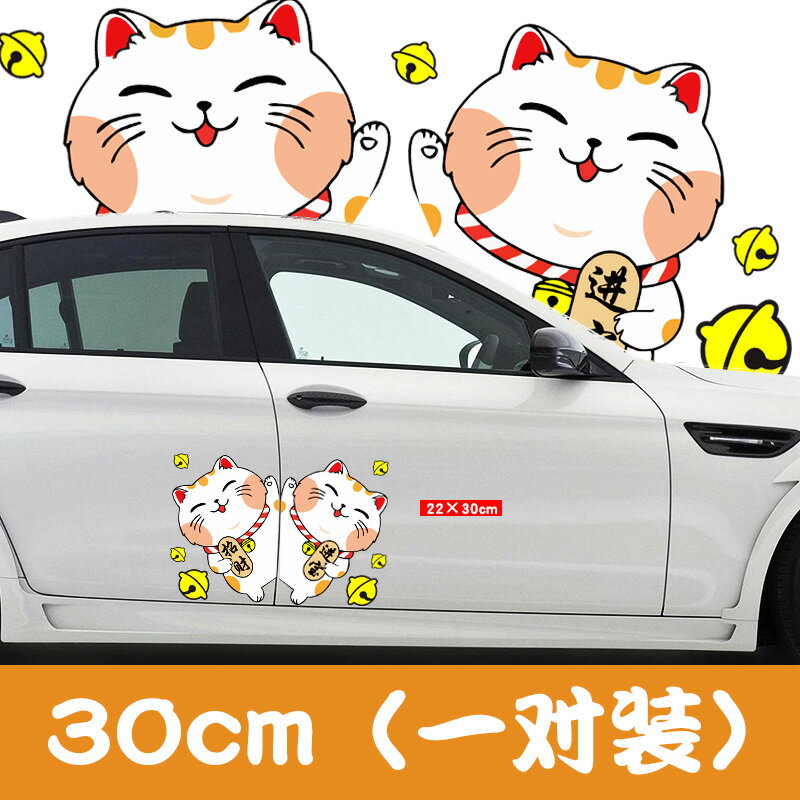 汽車貼紙/裝飾貼/車貼 車尾搞笑車貼保險槓劃痕遮擋汽車貼紙電動車遮蓋車身車門裝飾貼畫【CM15696】