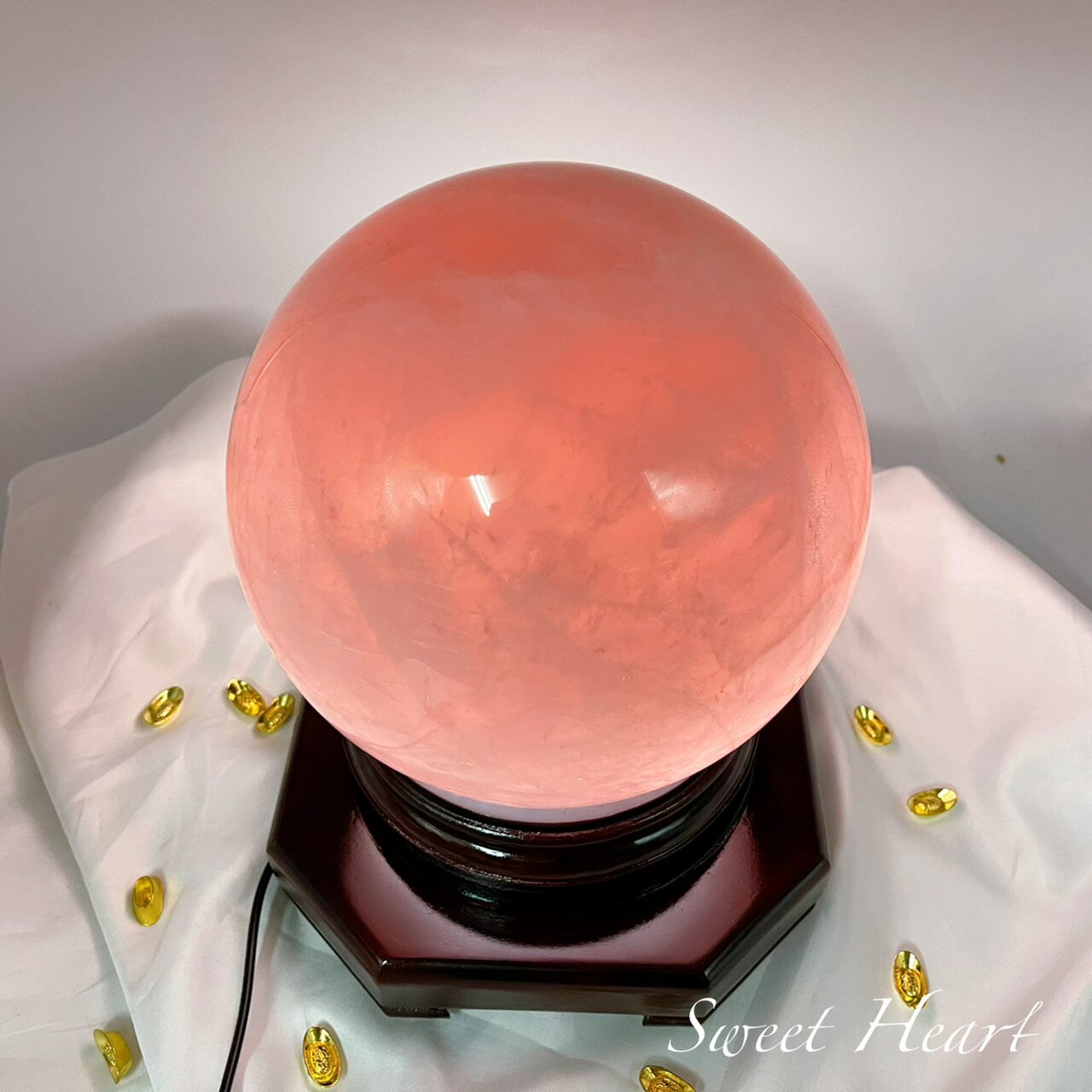 Sweet Heart 田芯好物精選💯 LED燈座 球座 冠軍座 水晶球燈座 木座 (白光) 6