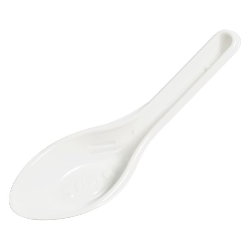免洗湯匙 100入 塑膠湯匙 中式湯匙 耐熱湯匙 PP白色湯匙【GL357】 123便利屋