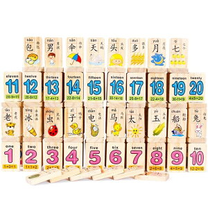 多米諾骨牌兒童益智力玩具寶寶拼音數漢字認識字積木制小學生機關歐歐流行館