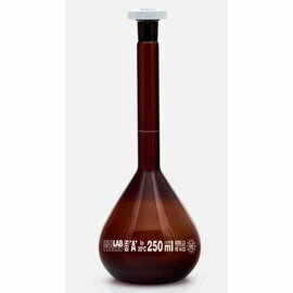 《實驗室耗材專賣》德國 ISOLAB 茶色定量瓶 A級 50ML 實驗儀器 玻璃容器 AMBER VOLUMETRIC FLASK CLASS A