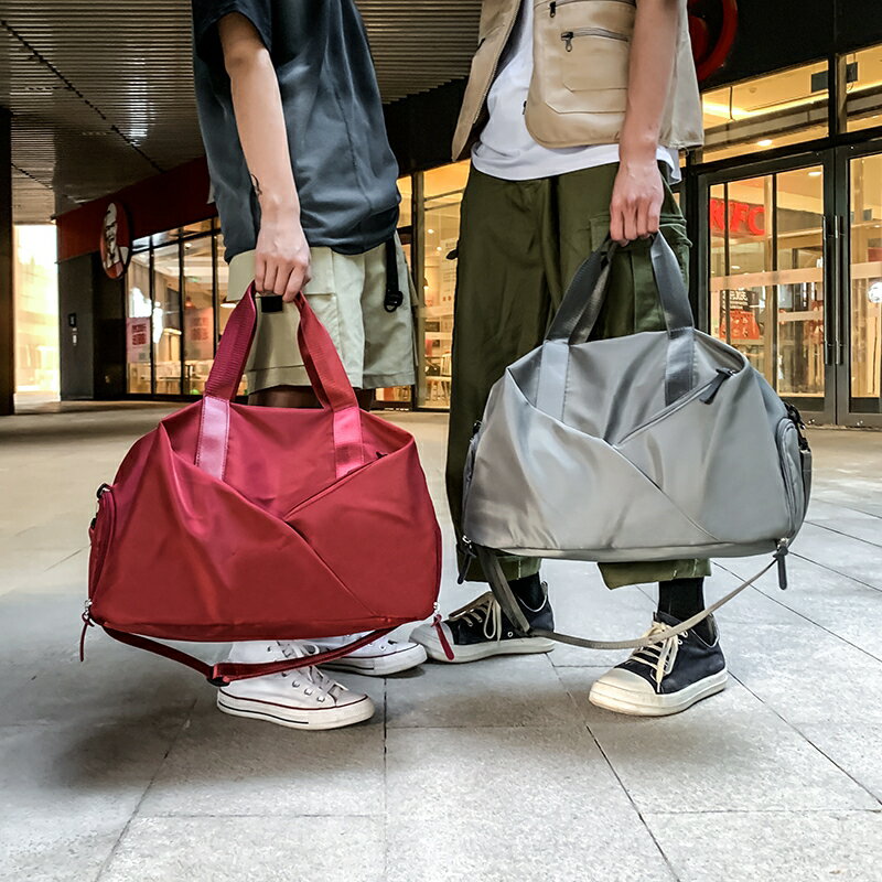 大容量旅行健身運動側背包 旅行包包女手提大容量短途行李包男輕便旅行袋干濕分離運動健身包