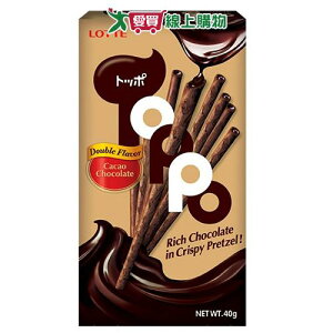 LOTTE TOPPO濃厚巧克力夾心棒40g【愛買】