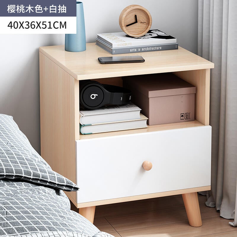 床頭櫃 臥室簡易 儲物櫃 北歐 多功能 迷妳小型 床邊櫃子 置物架 簡約現代
