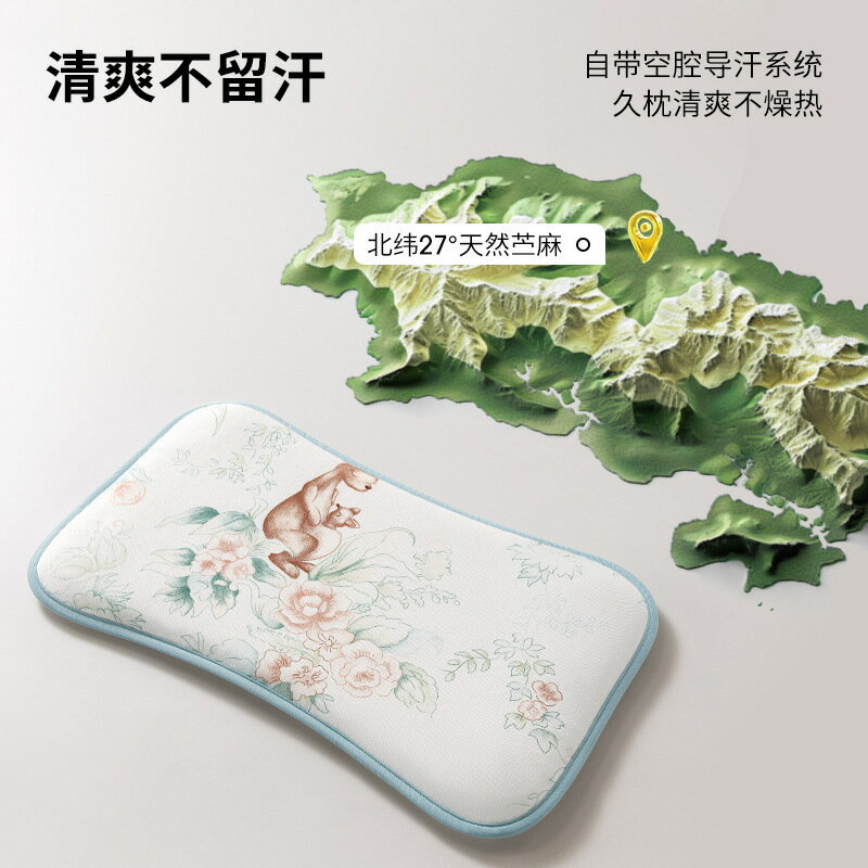 公司貨 免運 快速出貨 嬰兒枕頭夏季吸汗透氣寶寶涼枕0到6個月以上雲片枕