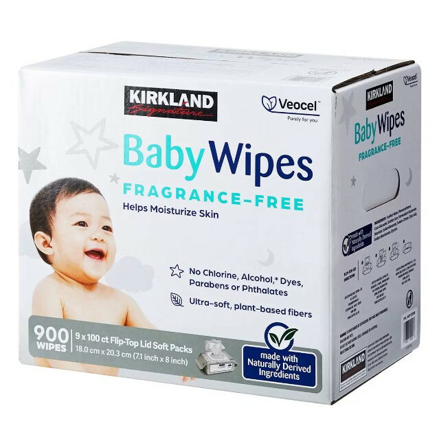 Kirkland Signature 科克蘭 柔軟無香精嬰兒濕巾 900張