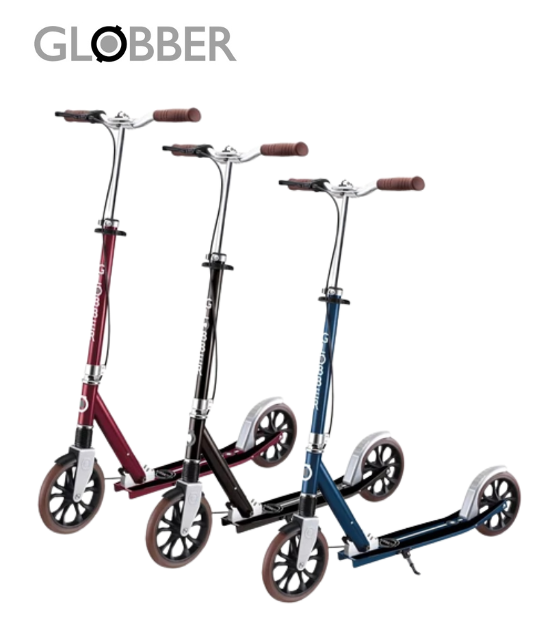 【8月到貨】GLOBBER哥輪步 NL 205 DELUXE 復古版成人折疊版滑板車【六甲媽咪】