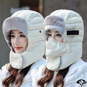 帽子一體式冬季騎車保暖神器護頭毛子帽女保護耳朵防冷人氣防風帽