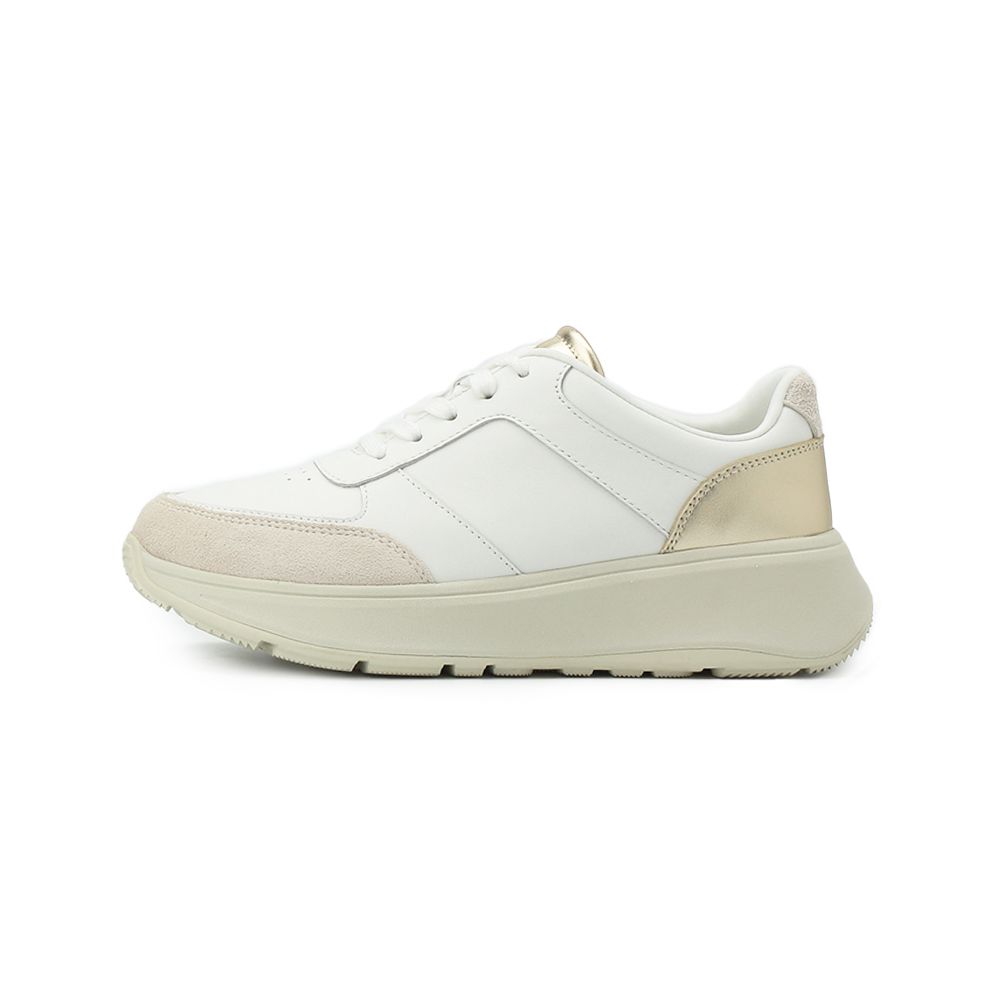 FITFLOP F-MODE LEATHER 運動休閒鞋 白鉑金 6212-15586 女鞋