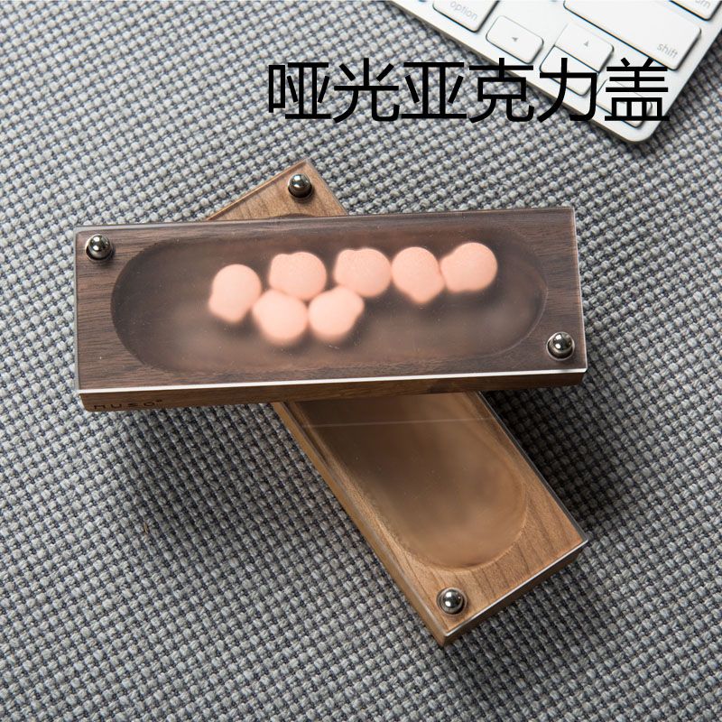 限時下殺 免運/可開票 木質耳釘首飾收納盒透明日系精緻飾品防塵盒子項鏈桌面整理小盒子
