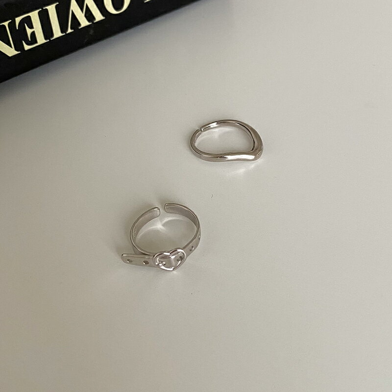925純銀皮帶戒指女冷淡風莫比烏斯環食指戒男潮土酷個性蹦迪指環 3