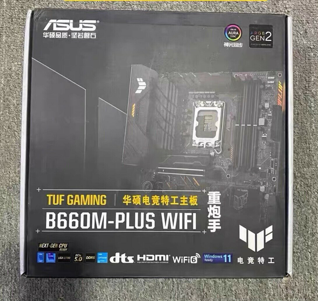 華碩TUF GAMING B660M-PLUS WIFI主機板 現貨速發 箱說齊全 支援12代 電競主機板 電腦組裝