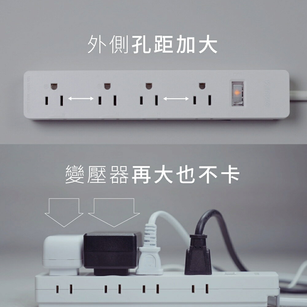 【KINYO】1開8插三向出線3P延長線 (NSD) 6呎/9呎/12呎 耐燃材質 | 台灣製造 6