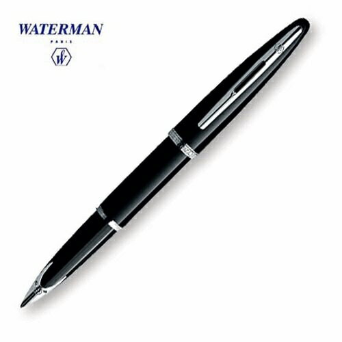 Waterman海洋筆系黑桿白夾18k鋼筆