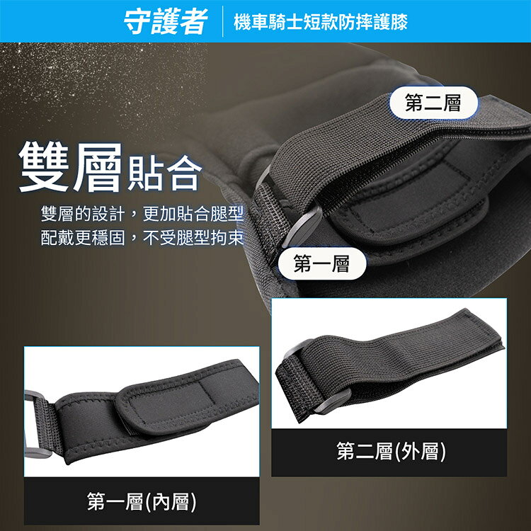 【守護者】機車騎士 短款防摔護膝 (重機防摔護具 騎士護具 重機護具 機車護具 人身部品 重機 跑山) 8