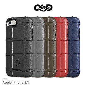 QinD Apple iPhone 8/7 戰術護盾保護套 氣囊 減震抗摔 全包邊 保護殼 背蓋 保護套 i8 i7【APP下單最高22%點數回饋】