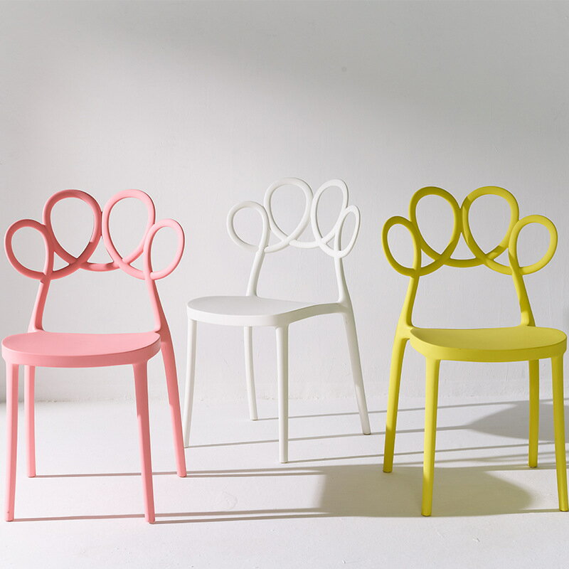 餐椅現代簡約北歐椅子餐廳創意ins網紅塑料靠背椅家用時尚咖啡椅