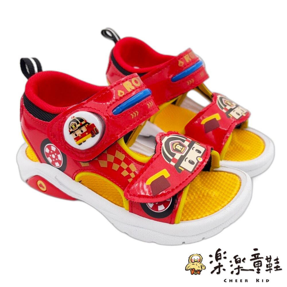 台灣製波力救援小隊電燈涼鞋-羅尹 另有兩色可選 - 露趾涼鞋 波力Poli 安寶 電燈涼鞋 MIT MIT童鞋 女童鞋 男童鞋 台灣製涼鞋 波力童鞋 救援小英雄 波力 Poli 羅尹 Roy Amber 台灣製童鞋 Robocar Poli 涼鞋