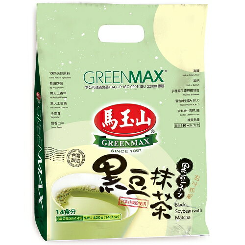 馬玉山黑豆抹茶30g*14入【愛買】