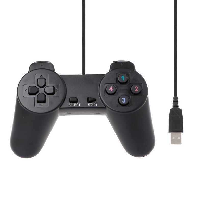 701USB有線USB遊戲手柄適用於PC電腦手柄USB有線遊戲機手柄1.4米【北歐家居生活】